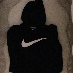 Nike Black Cropped Hoodie